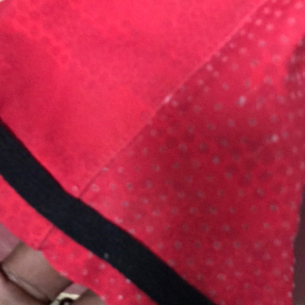 Nike Red Sports Jersey V-Neck Shirt - Picture 4 of 7